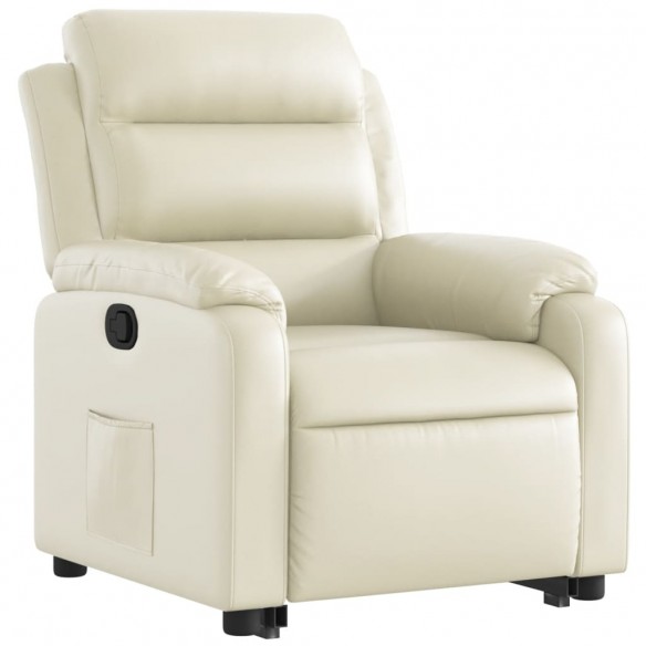 Fauteuil inclinable Crème Similicuir