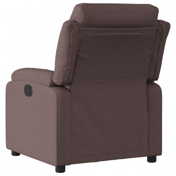 Fauteuil inclinable électrique Marron foncé Tissu