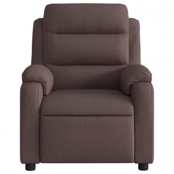 Fauteuil inclinable électrique Marron foncé Tissu