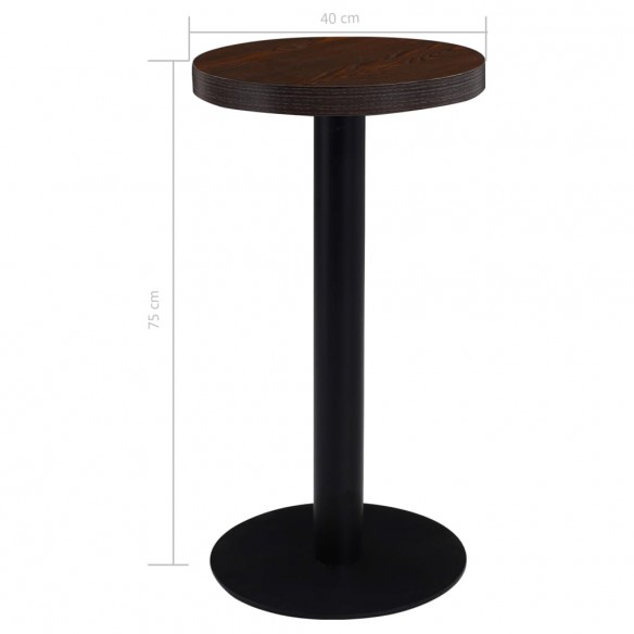 Table de bistro Marron foncé 40 cm MDF