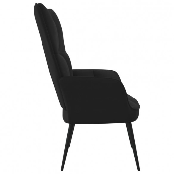 Chaise de relaxation Noir Velours