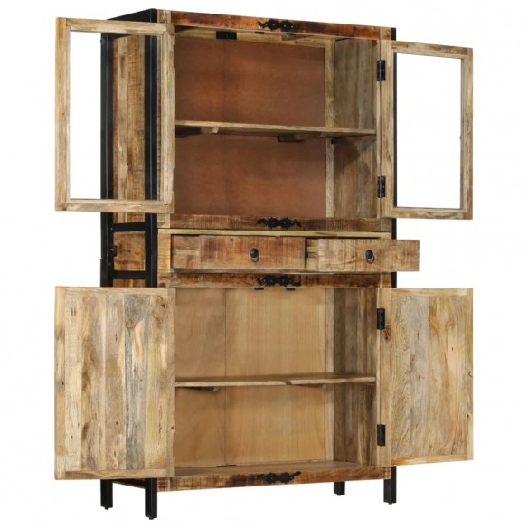 Buffet 100x40x175 cm bois de manguier brut massif