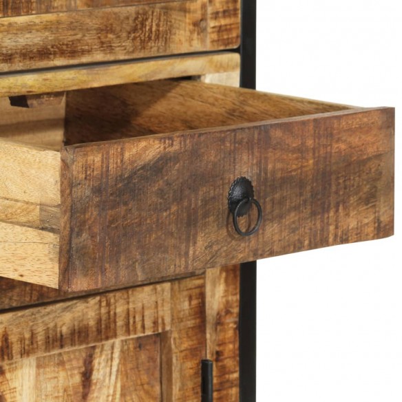 Buffet 100x40x175 cm bois de manguier brut massif