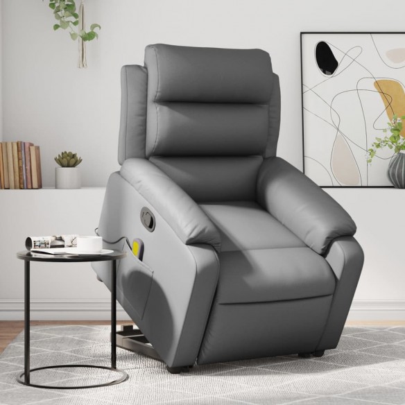 Fauteuil inclinable de massage Gris Similicuir