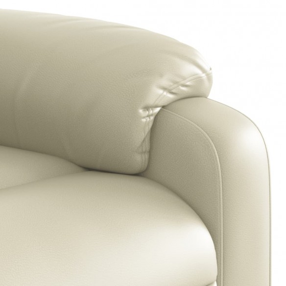 Fauteuil inclinable de massage Crème Similicuir