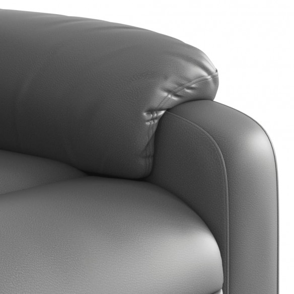 Fauteuil de massage inclinable électrique gris similicuir