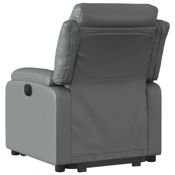 Fauteuil inclinable électrique gris similicuir