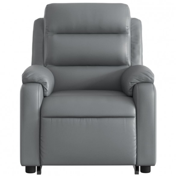 Fauteuil inclinable électrique gris similicuir