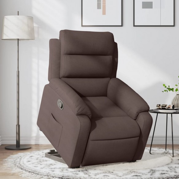 Fauteuil inclinable marron foncé tissu