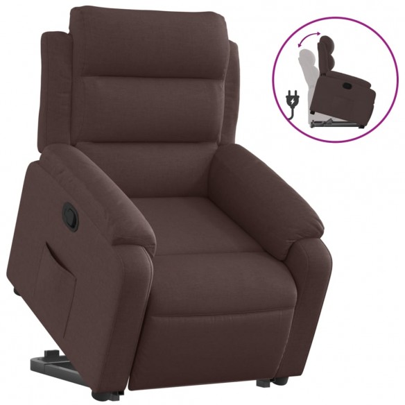 Fauteuil inclinable marron foncé tissu