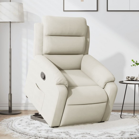 Fauteuil inclinable Crème Velours