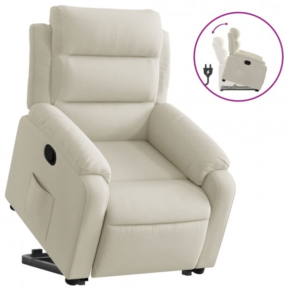 Fauteuil inclinable Crème Velours