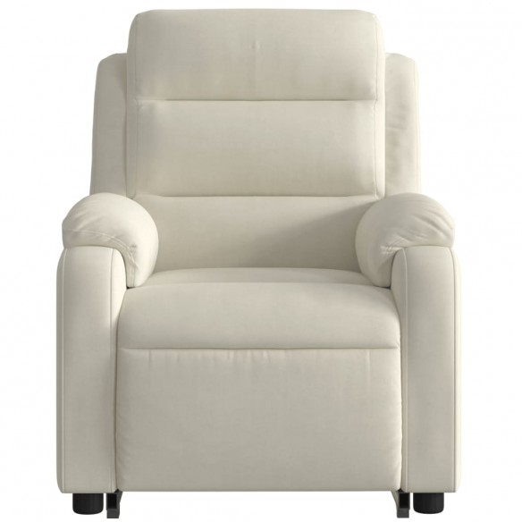 Fauteuil inclinable Crème Velours