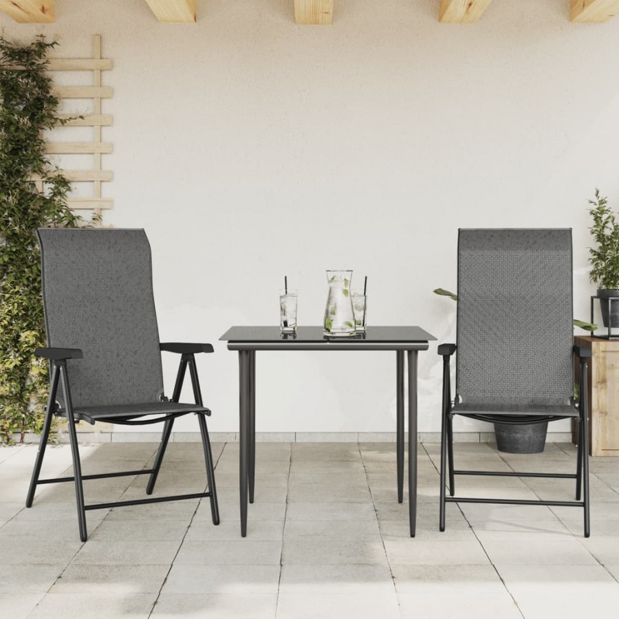 Chaises pliables de jardin 2 pcs gris...