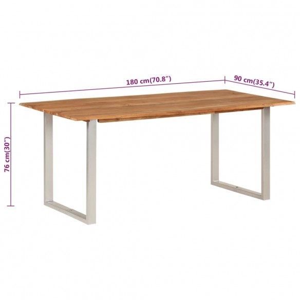 Table de salle à manger 180x90x76 cm Bois d'acacia massif