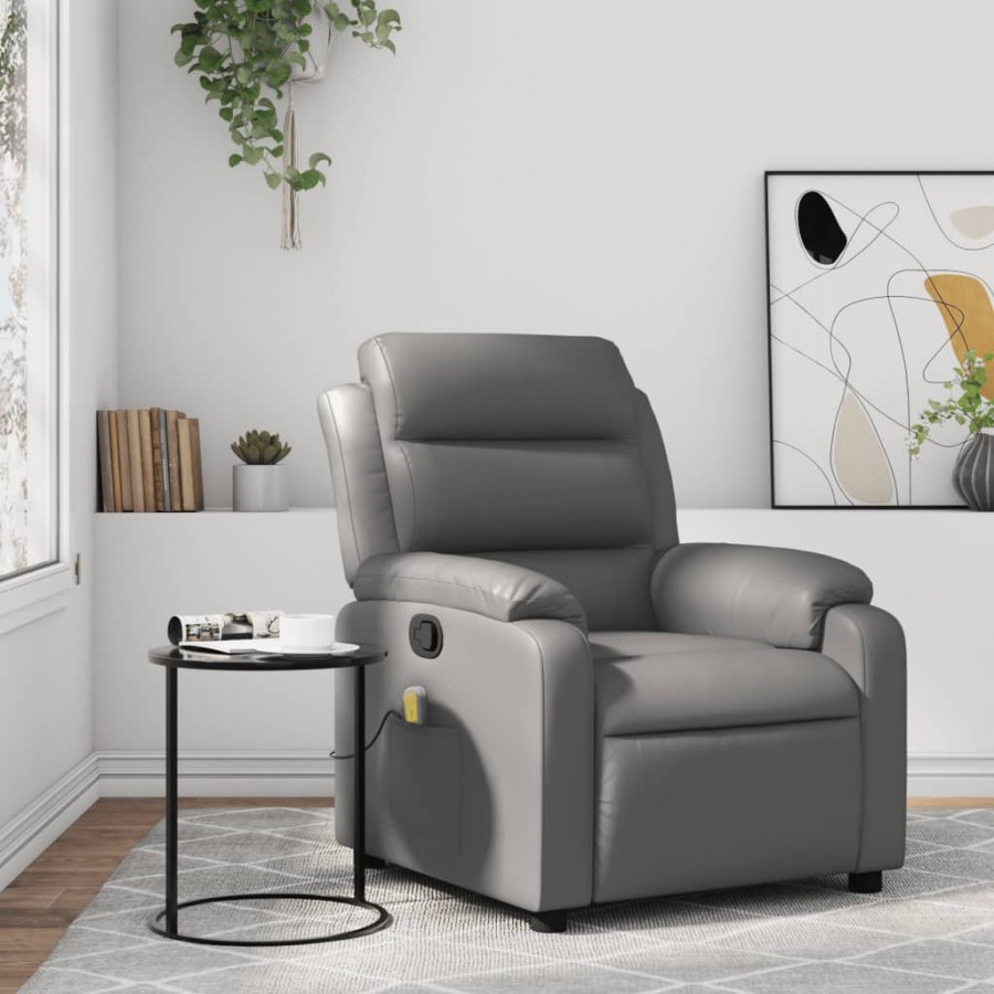 Fauteuil de massage inclinable Gris...