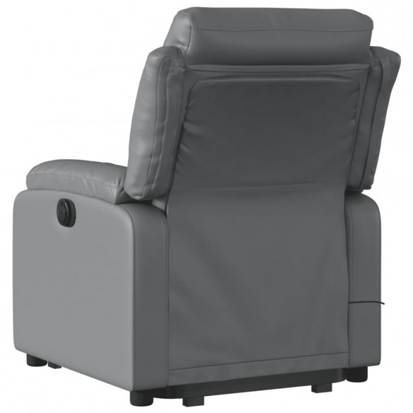 Fauteuil inclinable de massage électrique gris similicuir