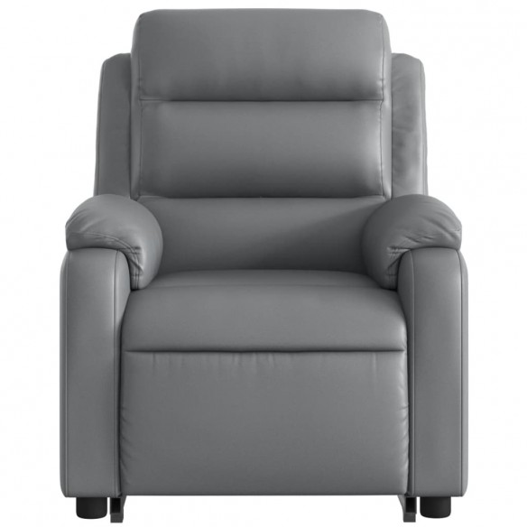 Fauteuil inclinable de massage électrique gris similicuir