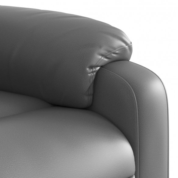 Fauteuil inclinable de massage électrique gris similicuir