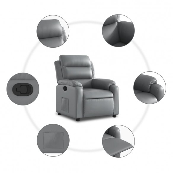 Fauteuil inclinable Gris Similicuir