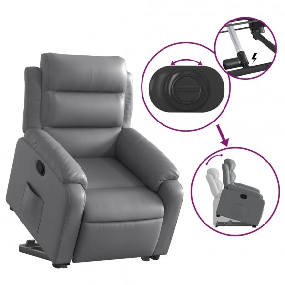 Fauteuil inclinable Gris Similicuir