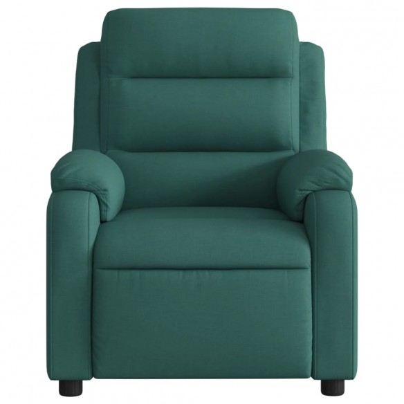 Fauteuil de massage inclinable Vert foncé Tissu