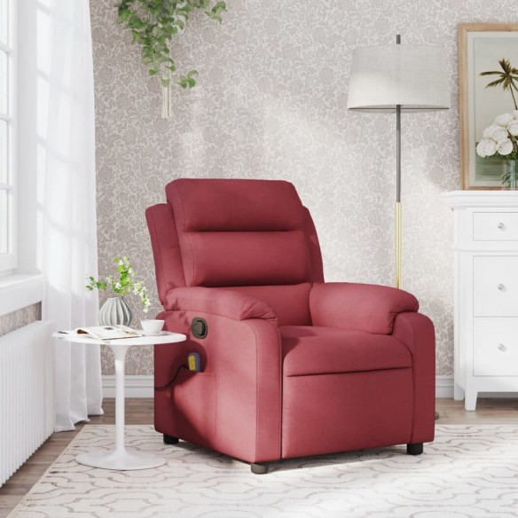 Fauteuil de massage inclinable Rouge bordeaux Tissu