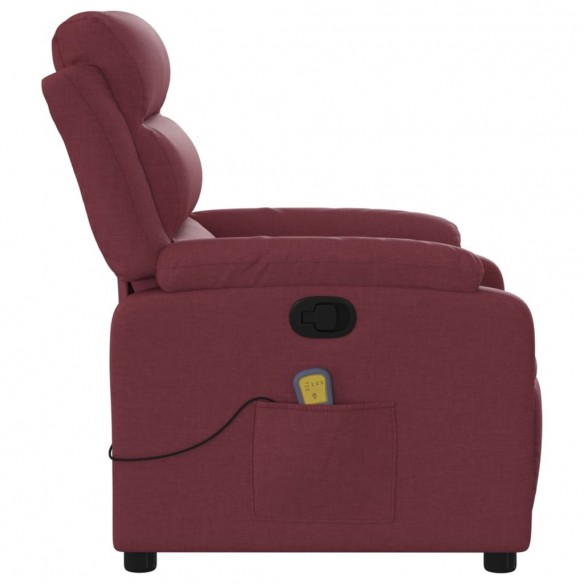 Fauteuil de massage inclinable Rouge bordeaux Tissu