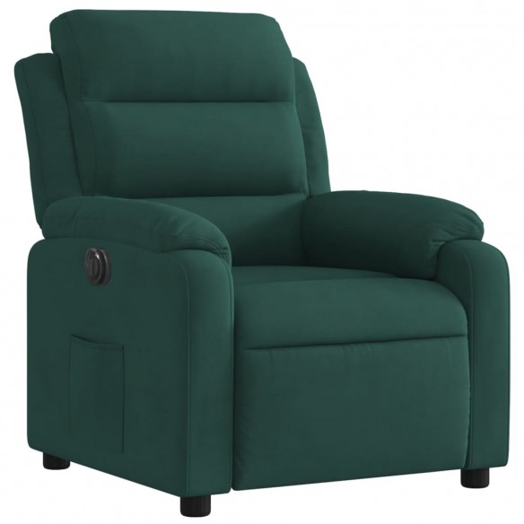 Fauteuil inclinable électrique vert foncé velours