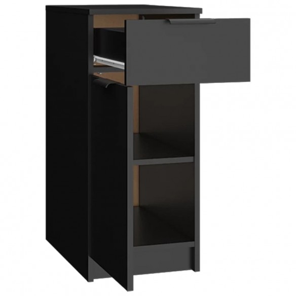 Armoire de bureau noir 33,5x50x75 cm bois d'ingénierie