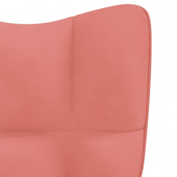 Chaise de relaxation Rose Velours