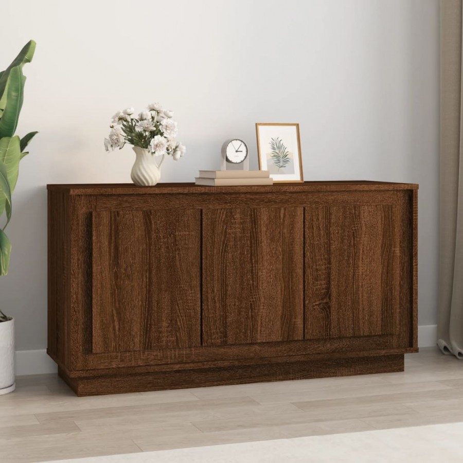 Buffet chêne marron 102x35x55 cm bois...