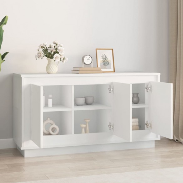 Buffet blanc 102x35x55 cm bois d'ingénierie