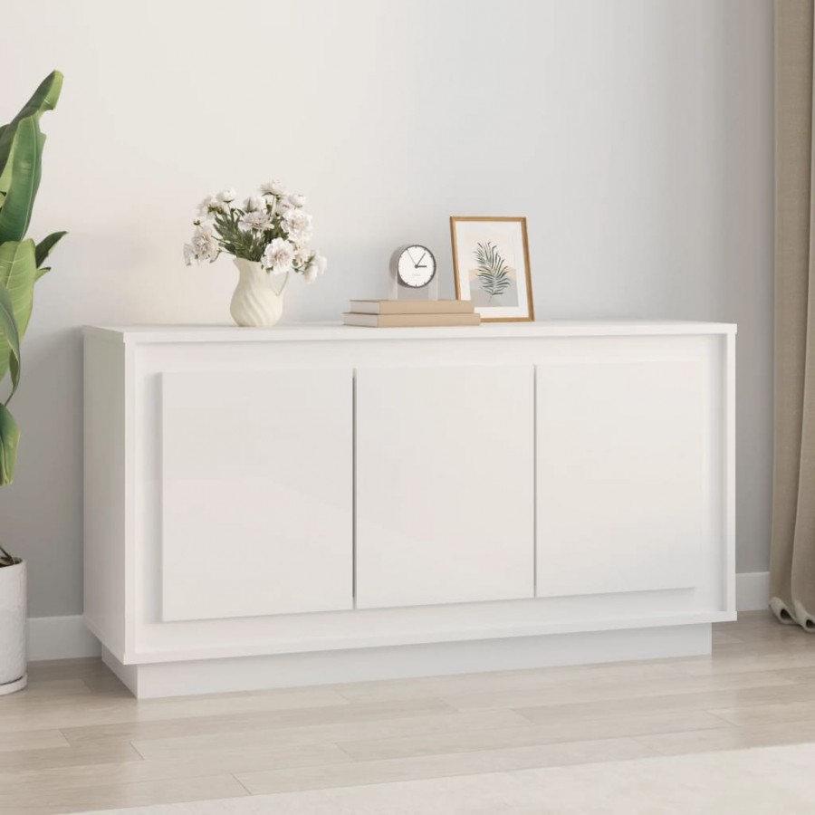 Buffet blanc brillant 102x35x55 cm...