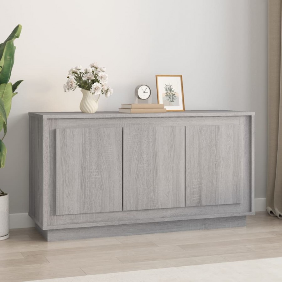 Buffet sonoma gris 102x35x55 cm bois...