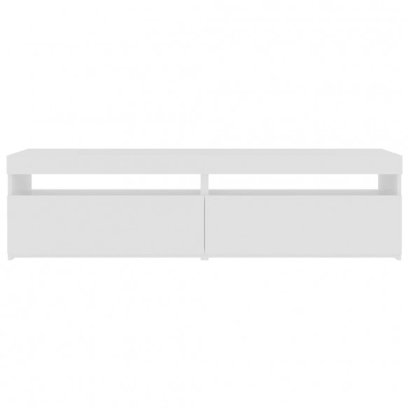 Meubles TV 2 pcs avec lumières LED Blanc brillant 75x35x40 cm