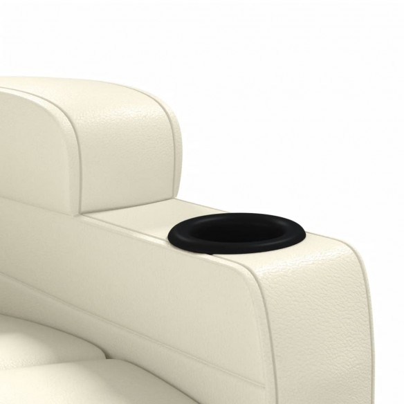 Fauteuil de massage blanc crème similicuir