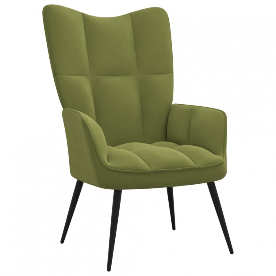 Chaise de relaxation Vert clair Velours