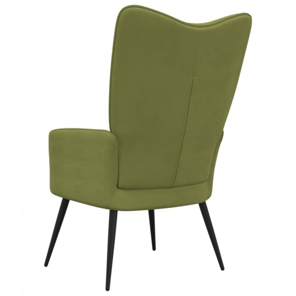 Chaise de relaxation Vert clair Velours