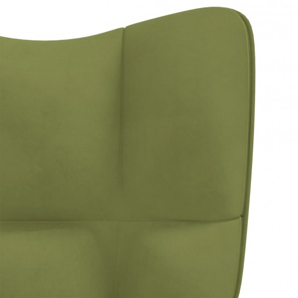 Chaise de relaxation Vert clair Velours