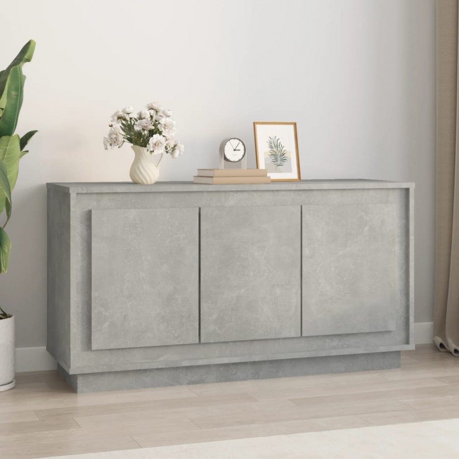 Buffet gris béton 102x35x55 cm bois...