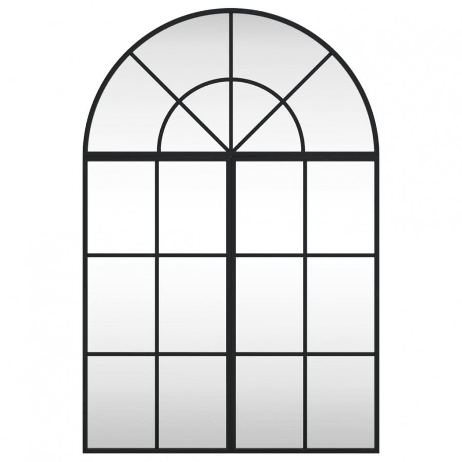 Miroir mural noir 60x90 cm arche fer