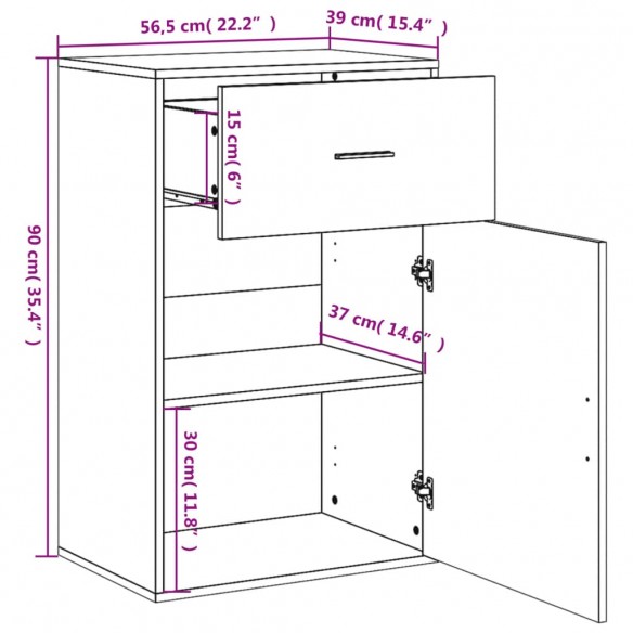 Armoire de rangement blanc 56,5x39x90 cm bois d'ingénierie