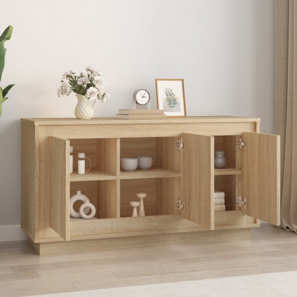 Buffet chêne sonoma 102x35x55 cm bois d'ingénierie