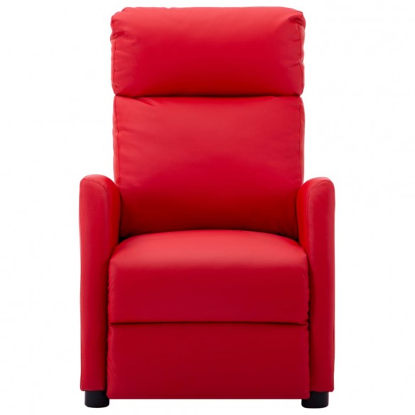 Fauteuil de massage électrique Rouge Similicuir