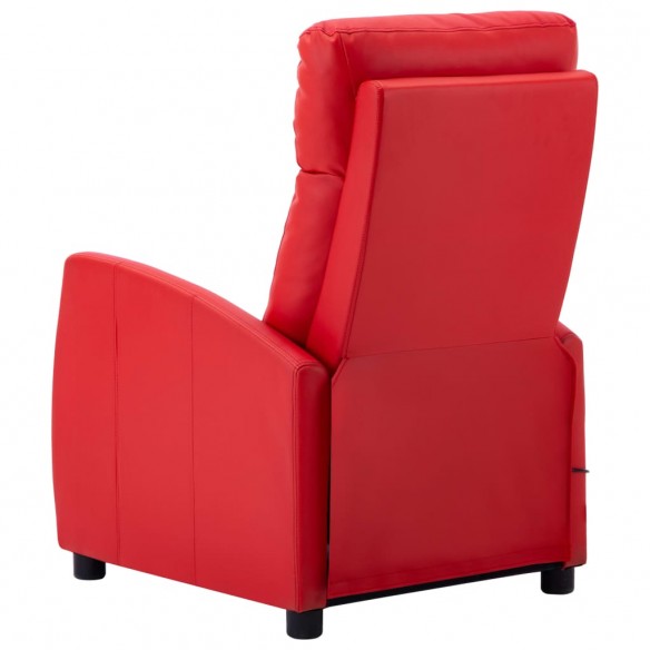 Fauteuil de massage électrique Rouge Similicuir