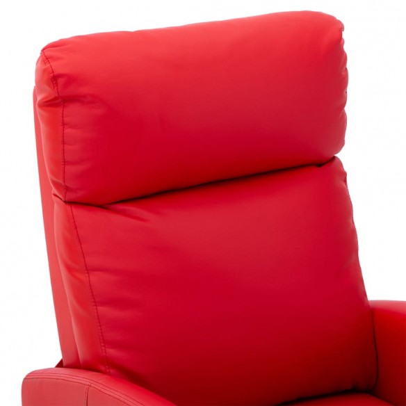 Fauteuil de massage électrique Rouge Similicuir