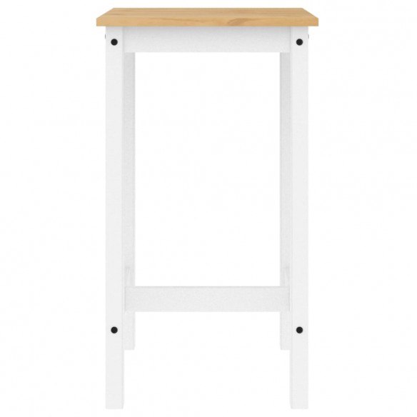 Ensemble de bar 5 pcs Blanc Bois de pin massif