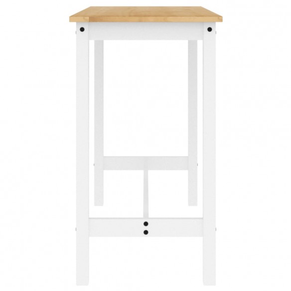 Ensemble de bar 5 pcs Blanc Bois de pin massif