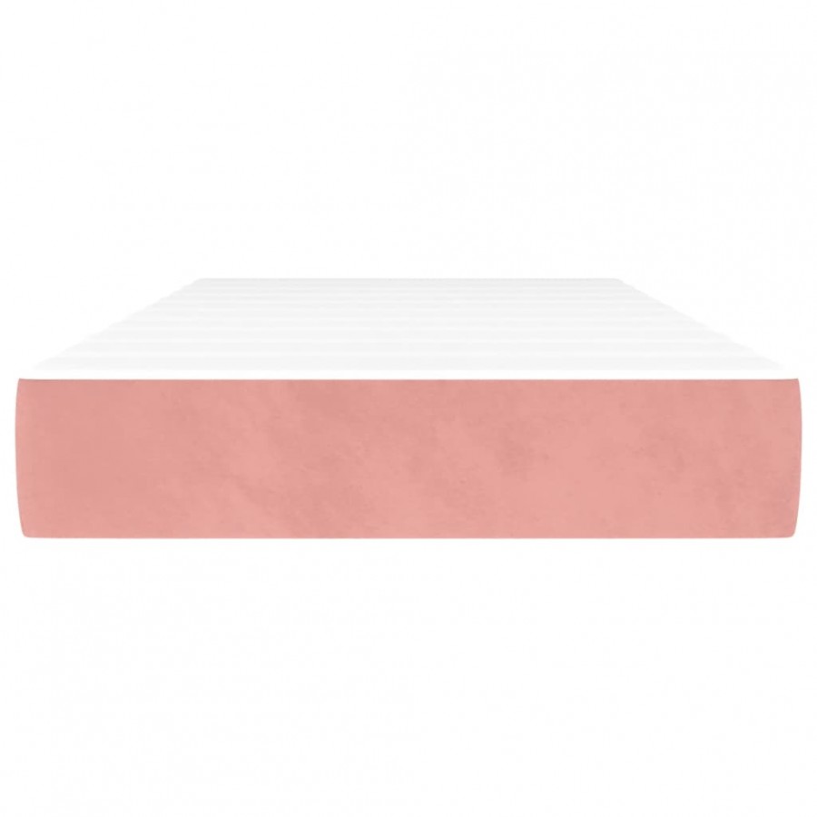 Matelas de lit à ressorts ensachés Rose 80x200x20 cm Velours